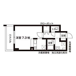 山の手ハウス 1Kの間取図画像