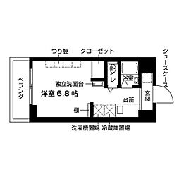 ジュネスコート桜山 ワンルームの間取図画像