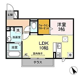 グレイス 1LDKの間取図画像