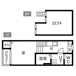 アネックス山脇 1SKの間取図画像