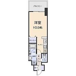 AMBERHOUSEHorita ワンルームの間取図画像