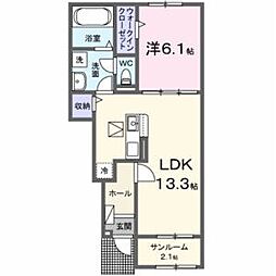 ルミア グレイス 1LDKの間取図画像