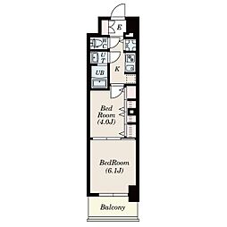 S-RESIDENCE六番町 2Kの間取図画像