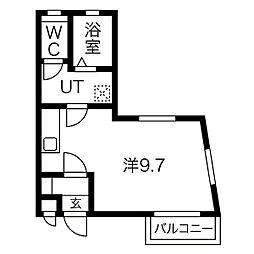 MIACASA津賀田 ワンルームの間取図画像