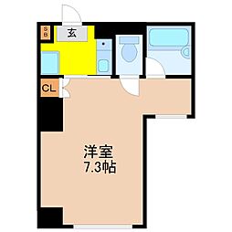 シーズンコート塩釜駅前 1Kの間取図画像
