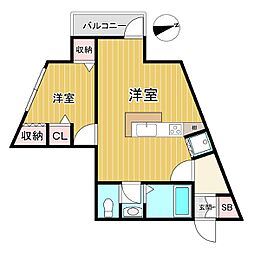 ペガサス・ステーション・プラザ小岩 1LDKの間取図画像