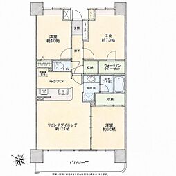 ダイアパレス高尾2 3LDKの間取図画像