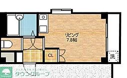 アーバン塩付 2階ワンルームの間取り