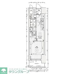 エステムコート名古屋ライブゲート 7階1DKの間取り