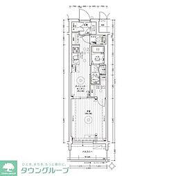 エステムコート名古屋ライブゲート 7階1DKの間取り