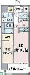 名古屋市営鶴舞線 浅間町駅 徒歩2分の賃貸マンション 7階1LDKの間取り
