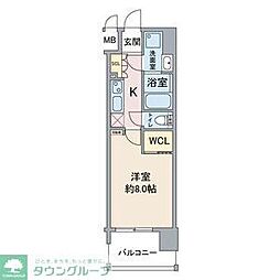 名古屋市営鶴舞線 浅間町駅 徒歩2分の賃貸マンション 12階1Kの間取り