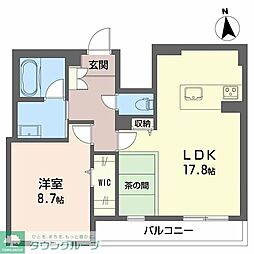 ラ　クレール 1階1LDKの間取り