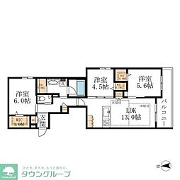 HEBEL MAISON 徳川園 3階3LDKの間取り