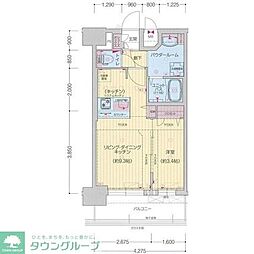 名古屋市営桜通線 太閤通駅 徒歩4分の賃貸マンション 14階1LDKの間取り