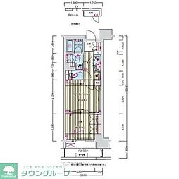 名古屋臨海高速あおなみ線 ささしまライブ駅 徒歩9分の賃貸マンション 14階2Kの間取り