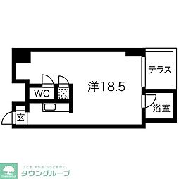 名古屋市営東山線 名古屋駅 徒歩5分の賃貸マンション 3階ワンルームの間取り