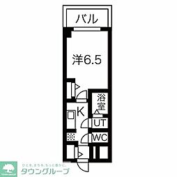 名古屋市営鶴舞線 浅間町駅 徒歩9分の賃貸マンション 14階1Kの間取り