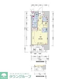 名古屋市営鶴舞線 大須観音駅 徒歩4分の賃貸マンション 11階1Kの間取り