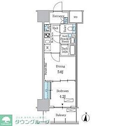 名鉄名古屋本線 山王駅 徒歩5分の賃貸マンション 5階1DKの間取り