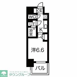 名古屋臨海高速あおなみ線 ささしまライブ駅 徒歩13分の賃貸マンション 8階1Kの間取り