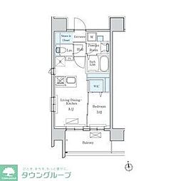 名古屋市営名城線 矢場町駅 徒歩7分の賃貸マンション 4階1LDKの間取り
