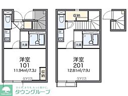 レオネクスト那古野 1階1Kの間取り
