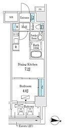 L&Cレジデンス鶴舞公園 5階1DKの間取り