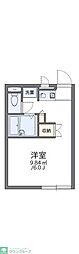 レオパレスミキ 2階1Kの間取り