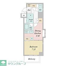 名古屋市営桜通線 高岳駅 徒歩3分の賃貸マンション 8階1DKの間取り