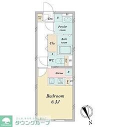 LUORE城西 3階ワンルームの間取り