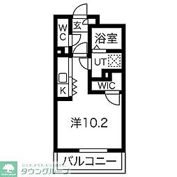 名鉄名古屋本線 栄生駅 徒歩6分の賃貸マンション 4階ワンルームの間取り
