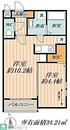 Ｃｈｅｒｉｍ元中村 3階1LDKの間取り