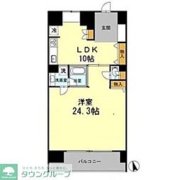 名古屋市営鶴舞線 伏見駅 徒歩7分の賃貸マンション 14階1LDKの間取り