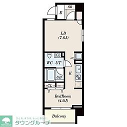 名古屋市営名城線 東別院駅 徒歩3分の賃貸マンション 10階1LDKの間取り