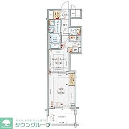 エステムプラザ名古屋駅前プライムタワー 4階1DKの間取り