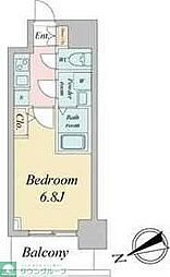 オーキッドレジデンス鶴舞 12階1Kの間取り