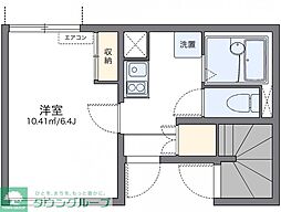 レオネクストＲｏｓｅｔｔａ 1階1Kの間取り