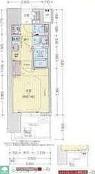 プレサンス大須観音フィエスタ 11階1Kの間取り