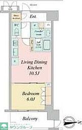 ラフィシア上前津(Rafficia Kamimaezu) 5階1LDKの間取り