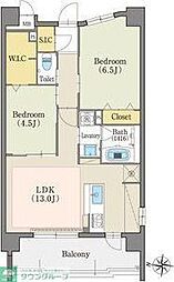 テラッツァ白壁 2LDKの間取図画像