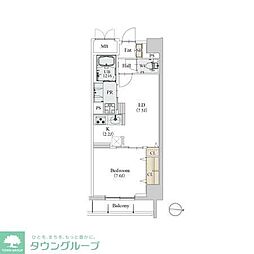 カスタリア新栄2 1LDKの間取図画像