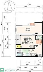 カンファーフォレスト 1Kの間取図画像