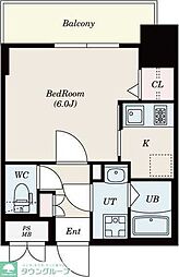 エスリードレジデンス上前津フロント 1Kの間取図画像