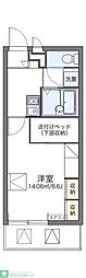 レオパレスライフワン 1Kの間取図画像