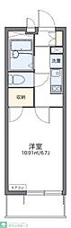 レオパレスアビタシオン2 1Kの間取図画像