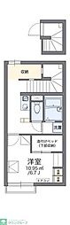 レオパレスアヴェニール枇杷島 1Kの間取図画像