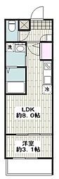 MOVE中村公園SOUTHII 1LDKの間取図画像