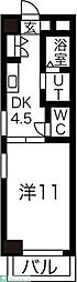 J-residenceSAKAE2 1DKの間取図画像