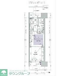 プレサンスグラン丸の内 1DKの間取図画像